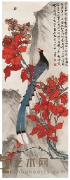 于非闇 花鸟 立轴 99.6×38 cm